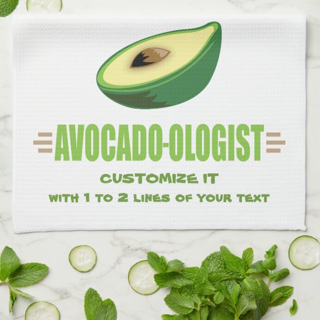 Funny Avocado Lover Tea Towel (Folded)