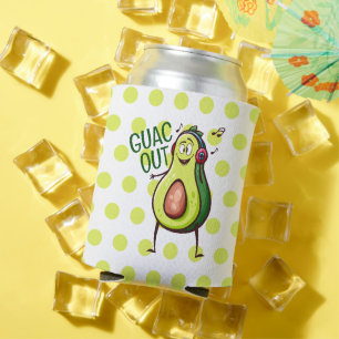 Funny Avocado Music Headphones Can Cooler