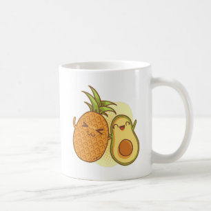Funny Avocado Pineapple Best Friends BFF Kawaii Coffee Mug