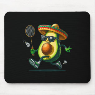 Funny Avocado Showing Badminton Skills Cinco De Ma Mouse Pad