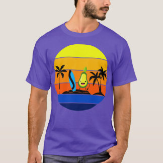 funny avocado surfing avocado lover gift funny gif T-Shirt