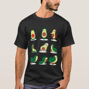 Funny Avocado Yoga Gift Cute Fruit Meditating Vege T-Shirt