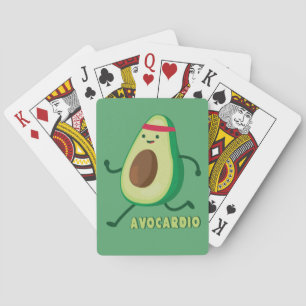 Funny Avocardio Running Fitness Playing Cards