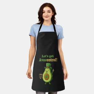 Funny "Avocontrol" St. Patrick's Day Avocado Apron