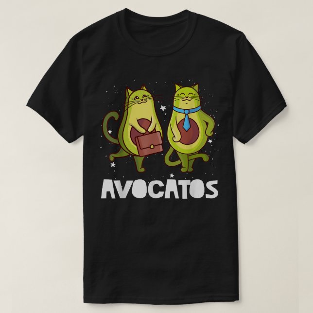 Funny Avogato Cat Cute Avocatos Vegan Avocado Love T-Shirt (Design Front)