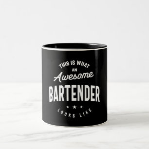 Funny Awesome Bartender Job Occupation Two-Tone Coffee Mug