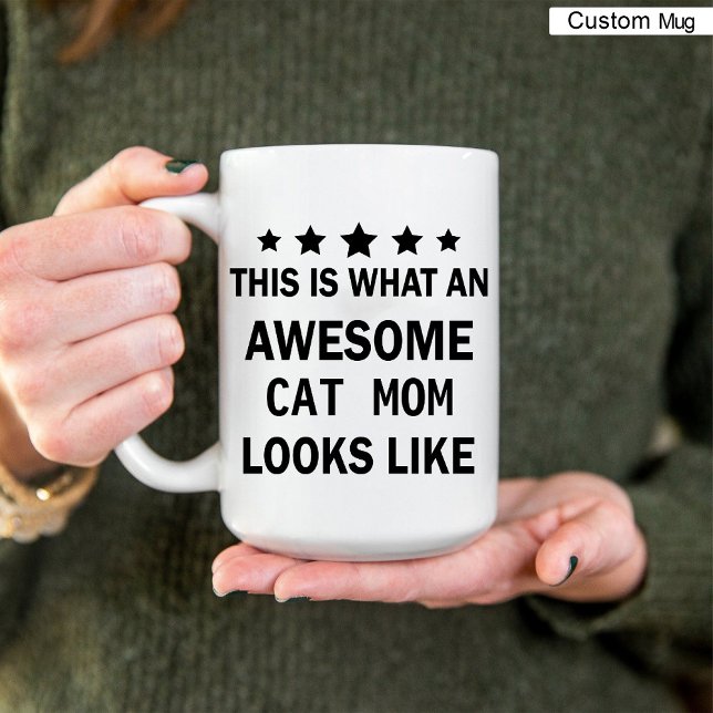 Funny Awesome Cat Mum / Cat Lover Trendy Coffee Mug (Funny Awesome Cat Mom / Cat Lover Trendy Coffee Mug)