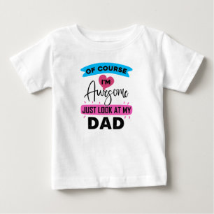 Funny awesome Dad word art Baby Bodysuit