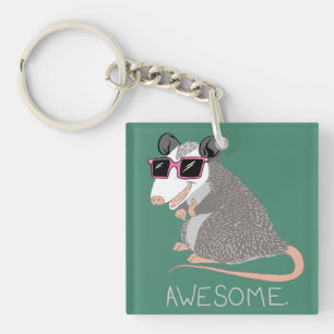 Funny Awesome Possum Key Ring