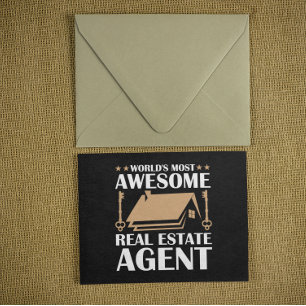 Funny Awesome Real Estate Agent Quote Postcard