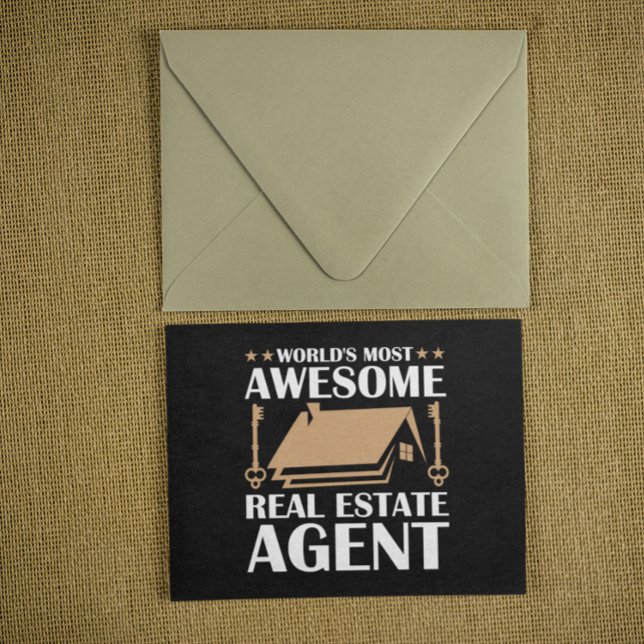 Funny Awesome Real Estate Agent Quote Postcard (awesome real estate agent postcard)