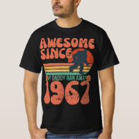 Funny Awesome Sasquatch Retro Sunset Birthday 1967