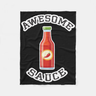 Funny Awesome Sauce Chicken Wing Funny Saying Hot Fleece Blanket