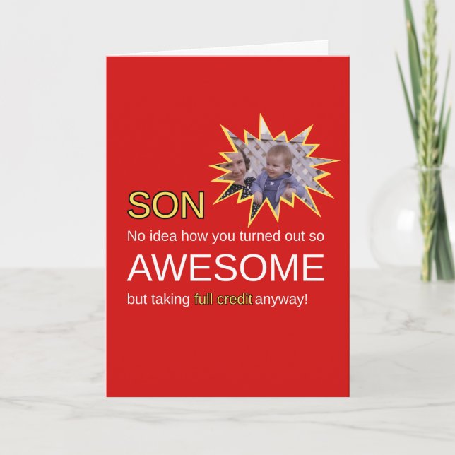 Funny Awesome Son Birthday Card (Front)