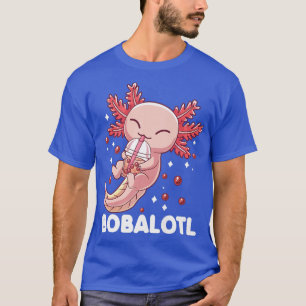 Funny Axolotl Bobalotl Boba Tea Bubble Milk Kawaii T-Shirt