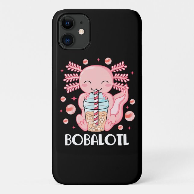 Funny Axolotl Bubble Tea Case-Mate iPhone Case (Back)