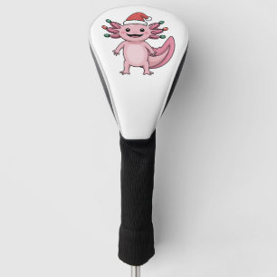 Funny Axolotl Christmas Santa Hat Xmas Outfit Golf Head Cover