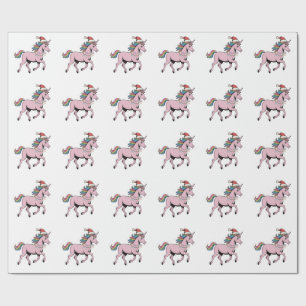 Funny Axolotl Christmas Santa Hat Xmas Outfit Wrapping Paper