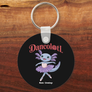 Funny Axolotl Dancolotl Girls Ballet Dance Mummy  Key Ring