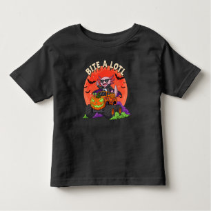 Funny Axolotl Dracula Halloween Monster Truck Toddler T-Shirt