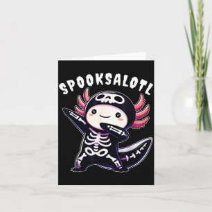 Funny Axolotl Halloween Shirt for Kids Boys Girls Card