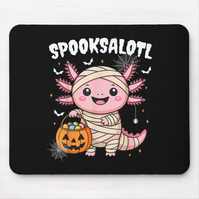 Funny Axolotl Halloween Shirt For Kids Boys Girls  Mouse Pad (Front)
