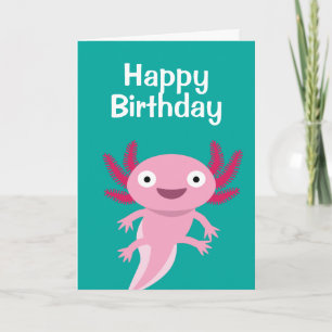 Funny Axolotl Illustration Card
