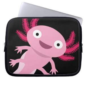 Funny Axolotl Illustration Laptop Sleeve