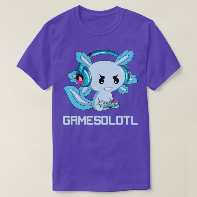 Funny Axolotl Lover Gamesalotl Gaming Axolotl Kids T-Shirt (Design Front)