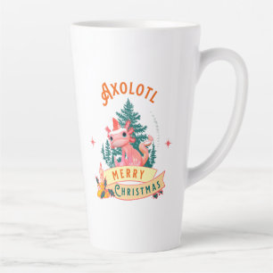 Funny Axolotl Merry Christmas Latte Mug