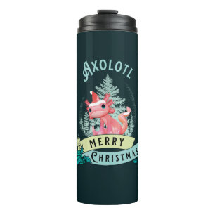 Funny Axolotl Merry Christmas Thermal Tumbler