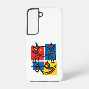 Funny Axolotl Piet Mondrian Abstract Art Pattern Samsung Galaxy Case