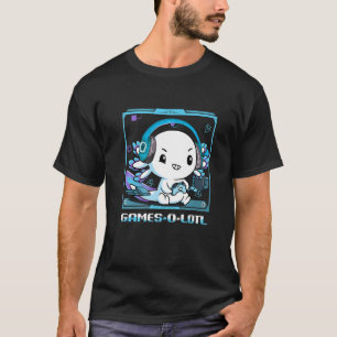 Funny Axolotl Playing Console Video Games Axolotl T-Shirt