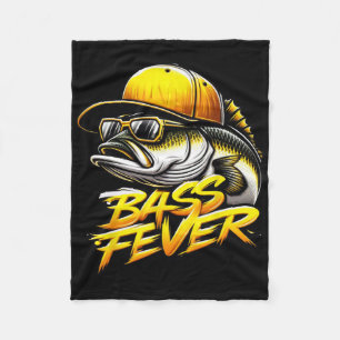 Funny B Fever Fish Yellow Trucker Hat Fishing Fish Fleece Blanket