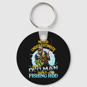 Funny B Fishing Birthday Tee - Father's Day Old Ma Key Ring