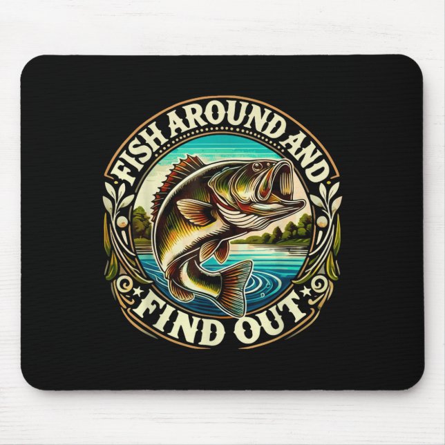 Funny B Fishing Men Dad Grandpa Fishing Lovers Ent Mouse Pad (Front)