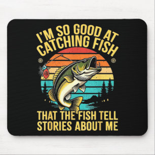 Funny B Fishing Quote Angler Snnerbait Lure Humor Mouse Pad