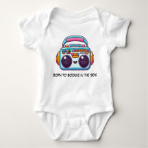 Funny Baby Born to Boogie in the '90's Bodysuit