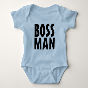 Funny BABY BOY JERSEY BODYSUIT BOSS MAN