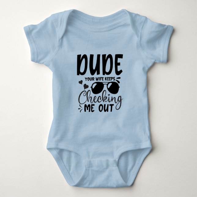 Funny baby boy word art baby bodysuit (Front)