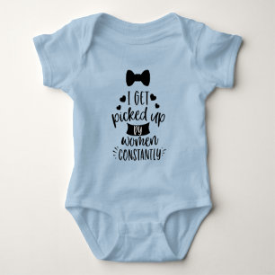 Funny baby boy word art bodysuit