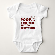 funny baby clothes sayings - baby poop joke shirt