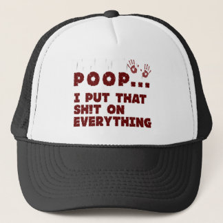 funny baby clothes sayings - baby poop joke shirt trucker hat