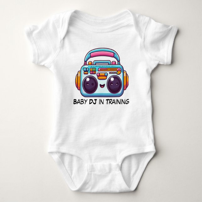Funny Baby DJ in Training Bodysuit (Front)