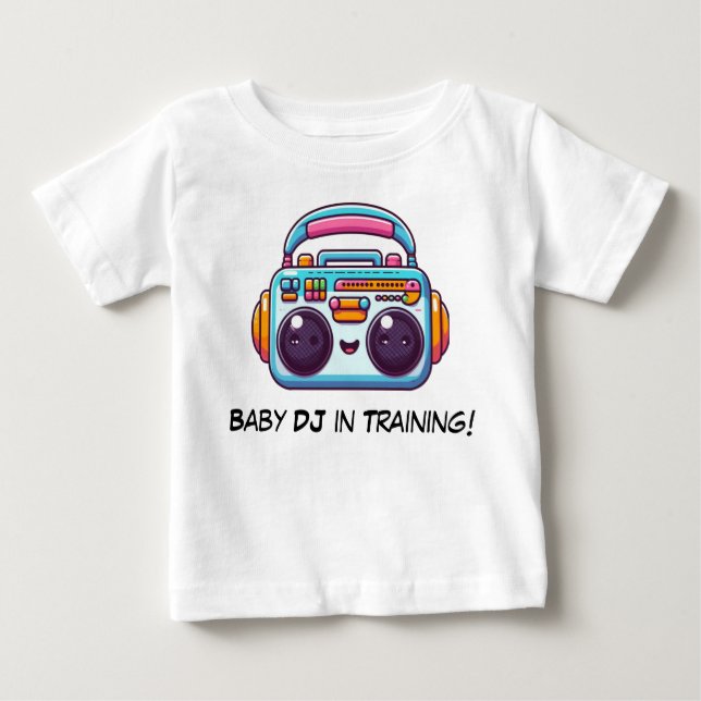 Funny Baby DJ in Training Shirt (Front)
