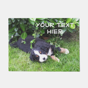 funny baby dog and your text doormat