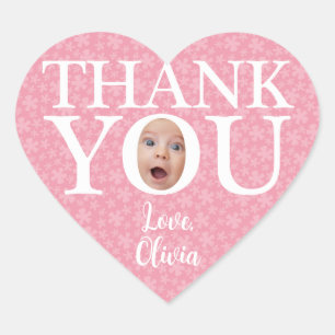 Funny baby face thank you Sticker