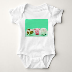 Funny Baby Farm Animals Cow Pig Sheep T-Shirt Baby Bodysuit