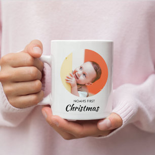 Funny Baby First Christmas Personalised Baby Photo Coffee Mug