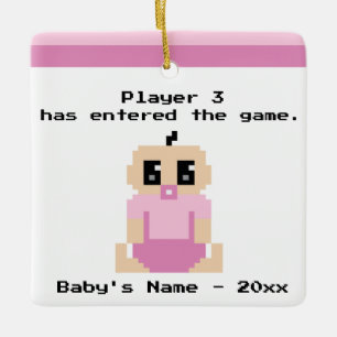 Funny Baby First Christmas Video Game Ornament
